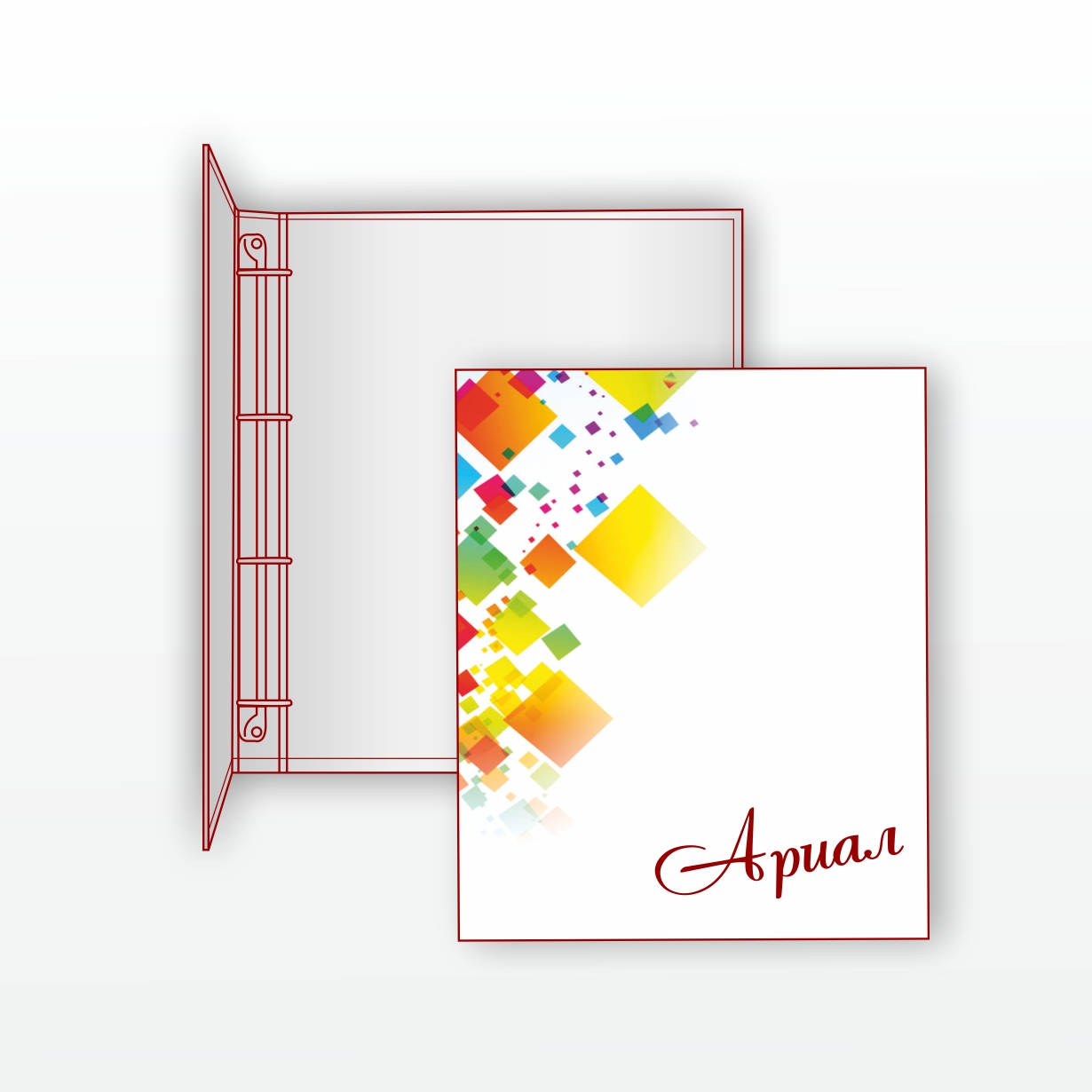 Папка c кольцевым механизмом с логотипом | под А4 | под А5