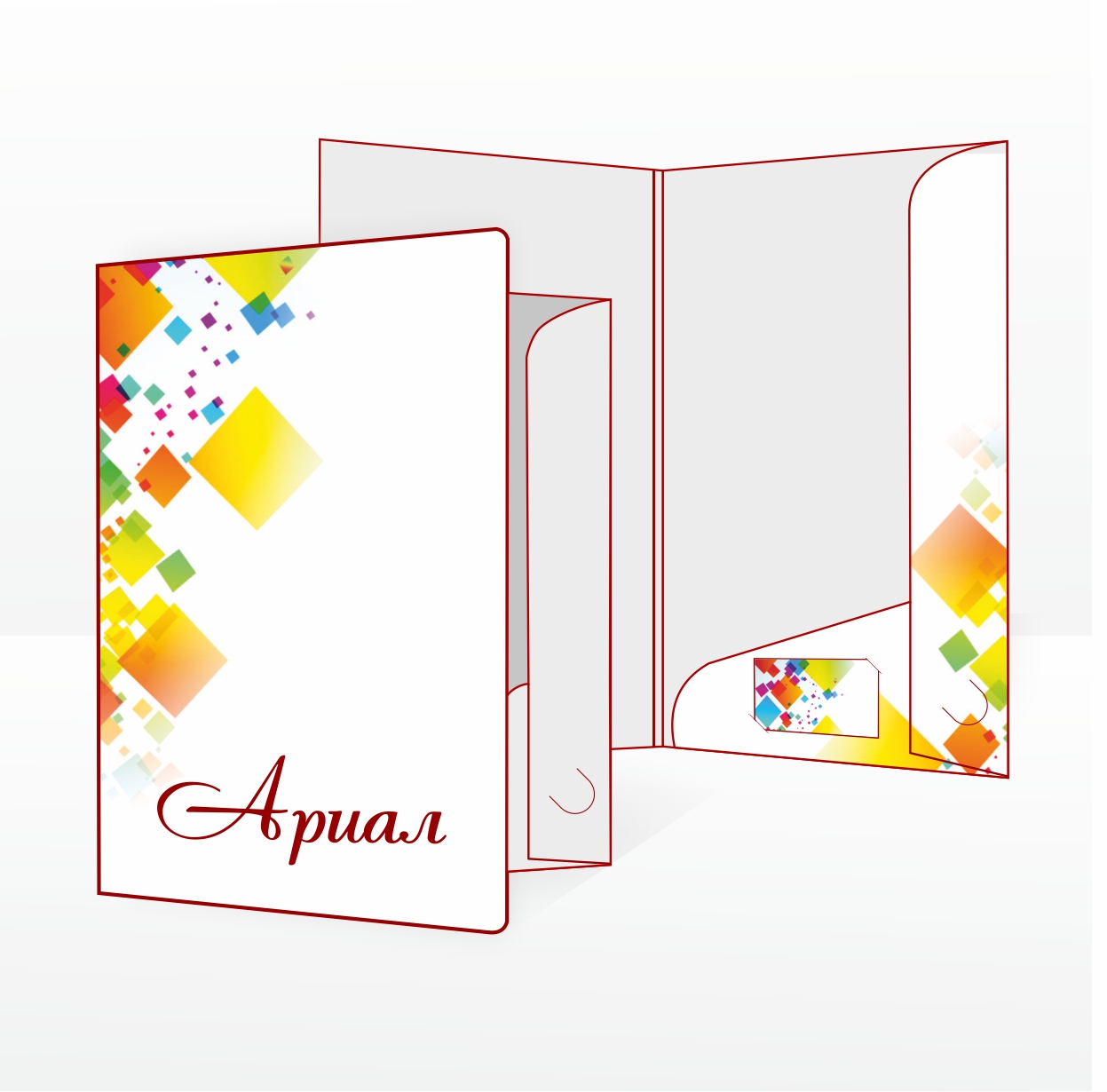 Папка фирменная | под А4 | с прорезью для визитки