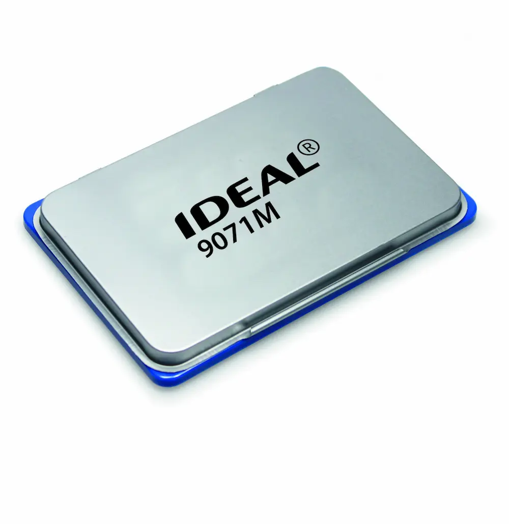 Штемпельная подушка настольная Ideal 9071/М синяя Штемпельная подушка настольная Ideal 9071/М синяя