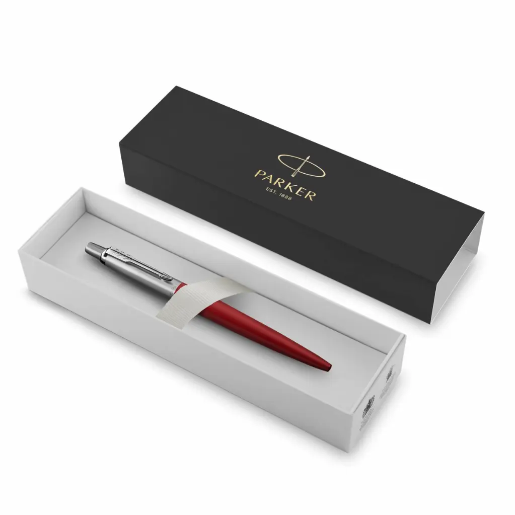 Шариковая ручка Parker Jotter Essential, Kensington Red CT с гравировкой