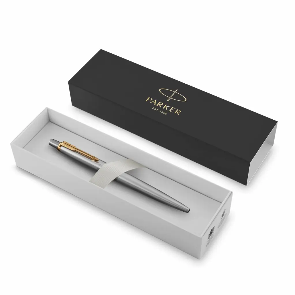 Ручка гелевая Parker Jotter Core K694 Stainless Steel GT Mblack с гравировкой