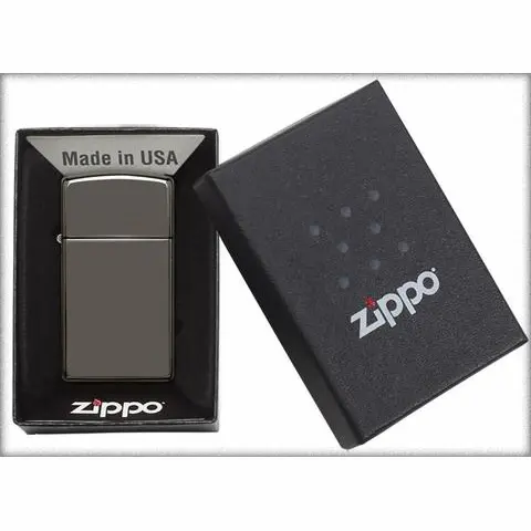 20492 Зажигалка ZIPPO Slim® с покрытием Black Ice ®