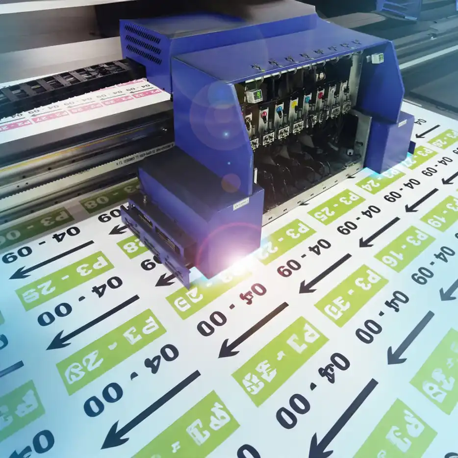 Пример УФ-печати на пластике ПВХ крупным планом