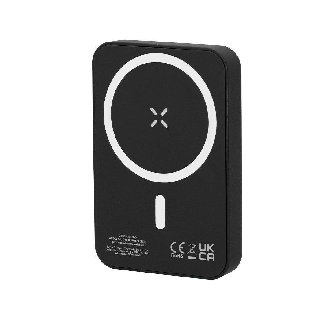 Baterie externă personalizată cu încărcare wireless și prindere magnetică, 5.000 mAh, TUDELAK