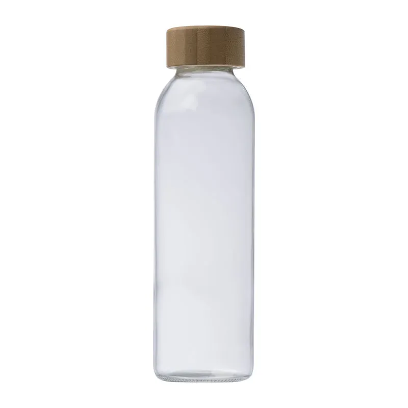 Sticlă personalizată CARLOTTA, 500 ml, cu husă din iută
