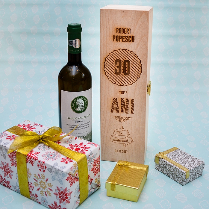 Cutie de vin personalizată - Zi aniversară