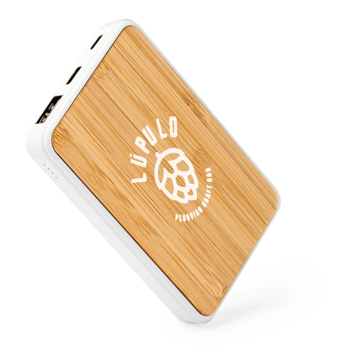 Power Bank din bambus personalizat 5000 mAh ROSSUM