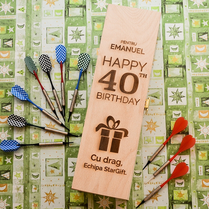 Cutie de vin personalizată - Happy Birthday Gift