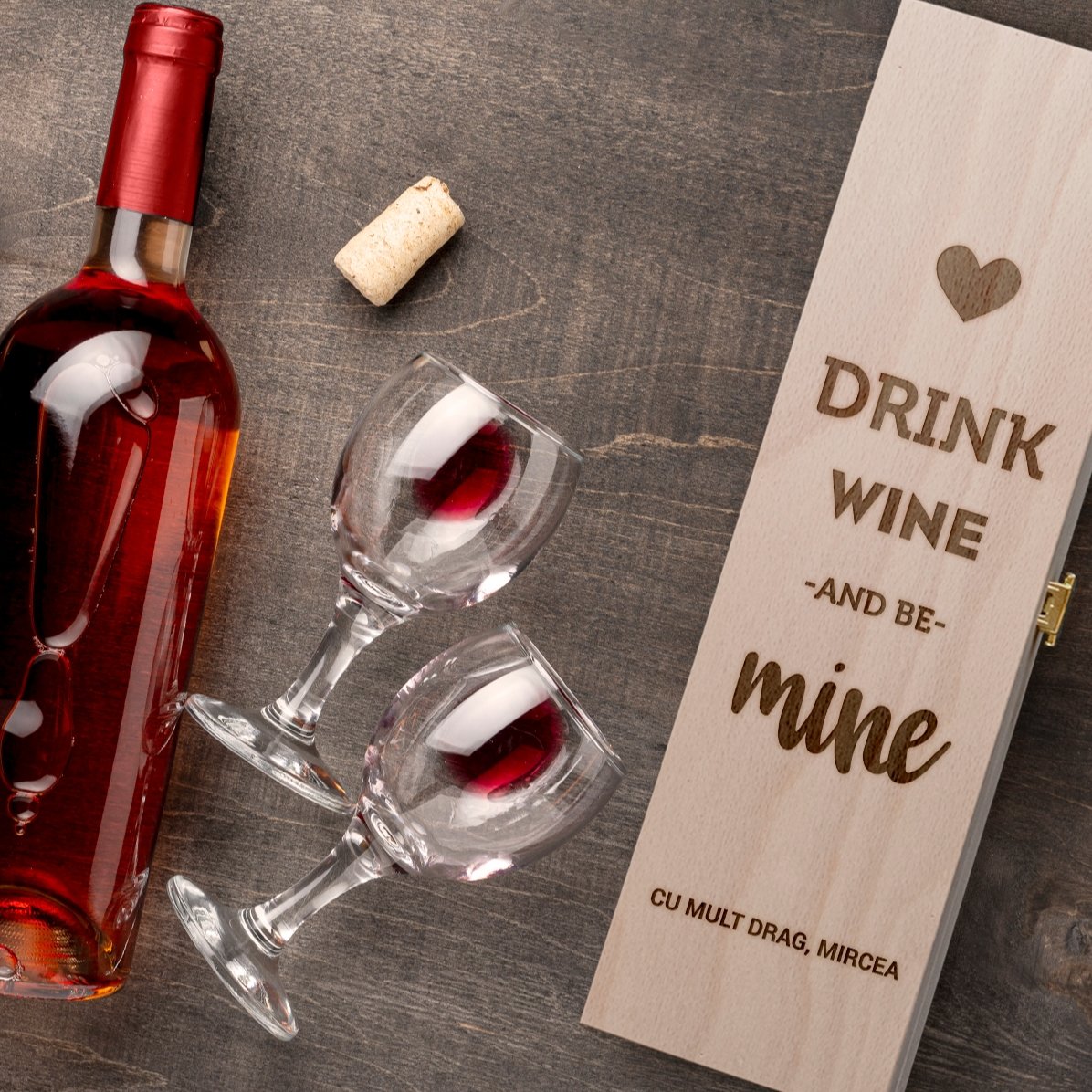Cutie de vin personalizată - drink wine