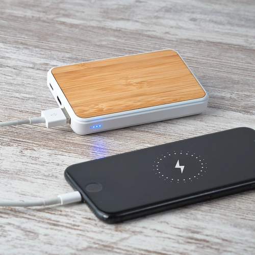 Power Bank din bambus personalizat 5000 mAh ROSSUM