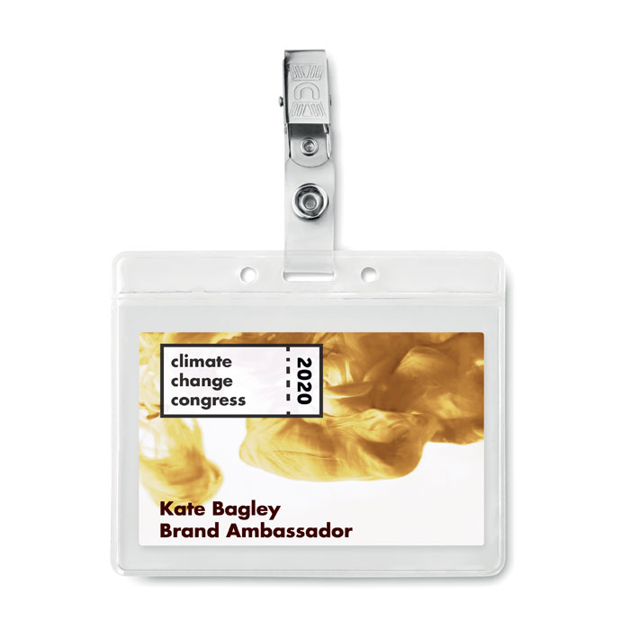 MO9642-22 Port ecuson din PVC cu clip metalic CLIPBADGE MO9642-22 Port ecuson din PVC cu clip metalic CLIPBADGE