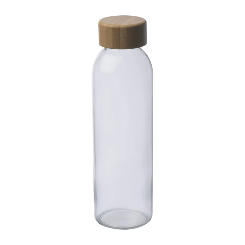 Sticlă personalizată CARLOTTA, 500 ml, cu husă din iută