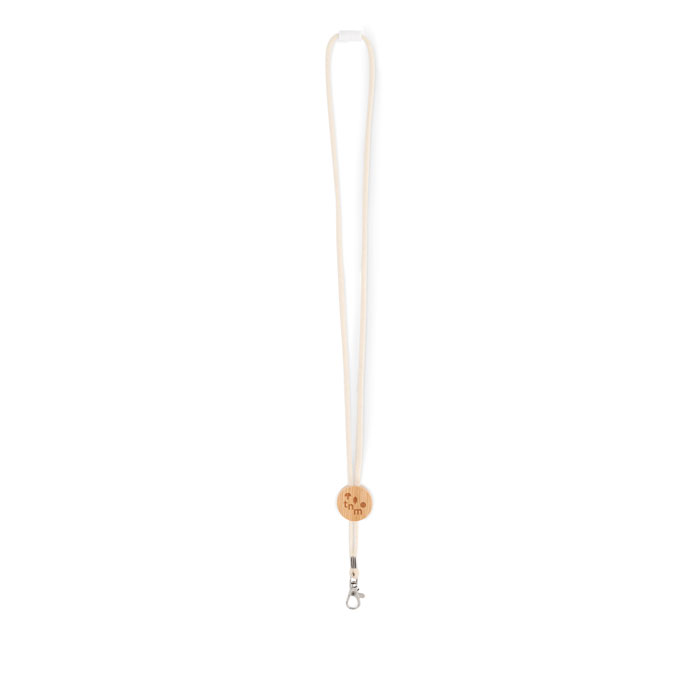 MO6830 Lanyard din cotton cu carabina si cord detasabil KARA MO6830 Lanyard din cotton cu carabina si cord detasabil KARA
