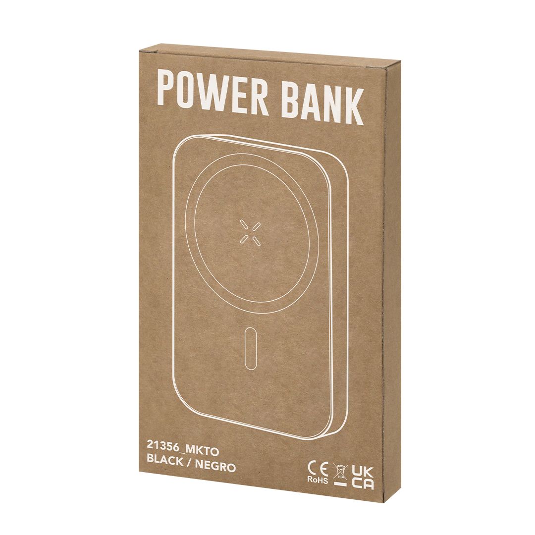 Baterie externă personalizată cu încărcare wireless și prindere magnetică, 5.000 mAh, TUDELAK