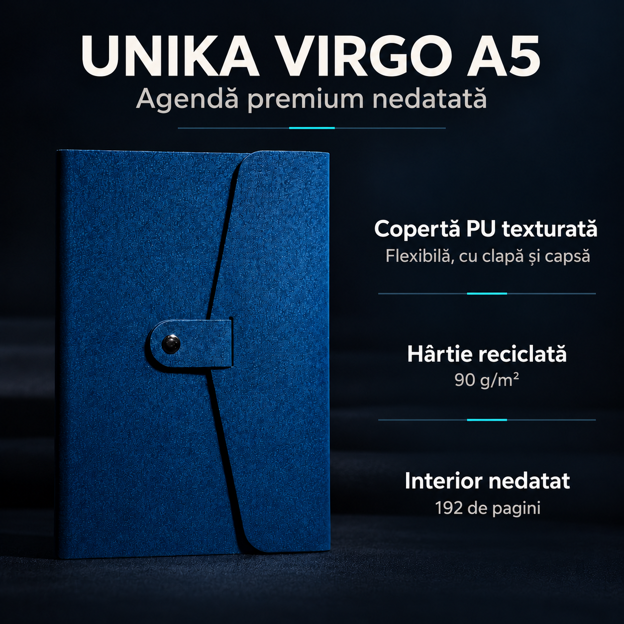 Agendă premium nedatată UNIKA VIRGO A5