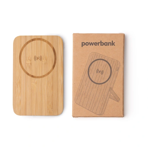 Power Bank wireless magnetic din bambus YOKAS