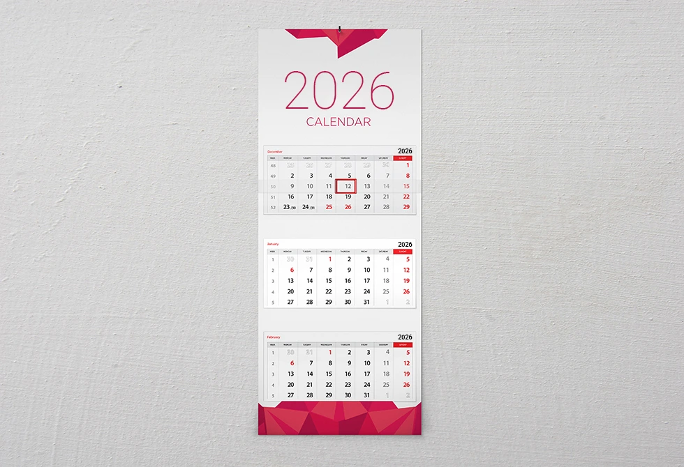 Calendar trimestrial - 1 camp de publicitate