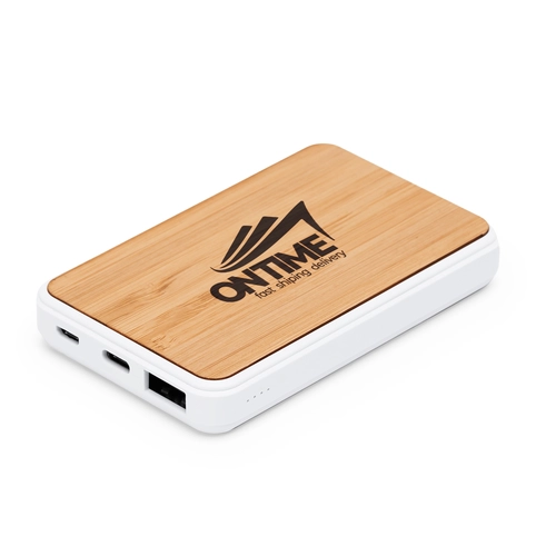 Power Bank din bambus personalizat 5000 mAh ROSSUM