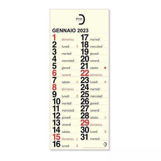 Calendare de perete 21 x 42 cm