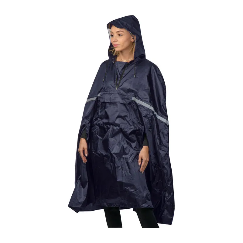 Poncho de ploaie personalizat, pliabil, cu bandă reflectorizantă, FAUSTO