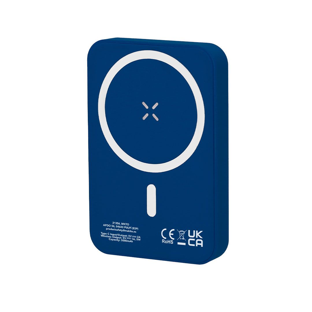 Baterie externă personalizată cu încărcare wireless și prindere magnetică, 5.000 mAh, TUDELAK