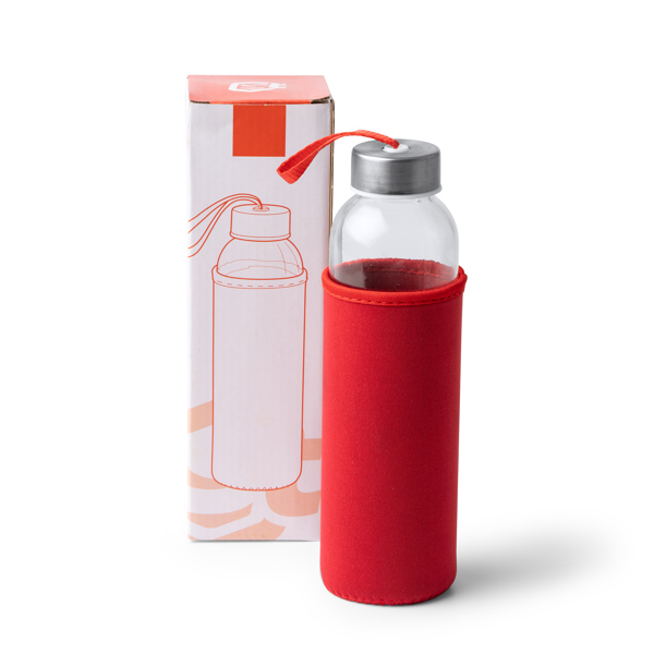 Sticlă personalizată CAMU 4040, 500 ml, cu husă din neopren