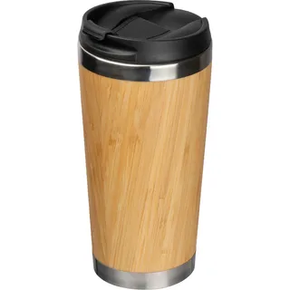 BAMBOOGARDEN Cană termos cu acoperire bambus 400ml